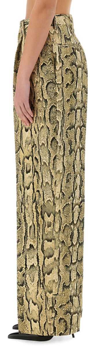 Dries van Noten Textured Wide-Fit Jacquard Pants Bruin