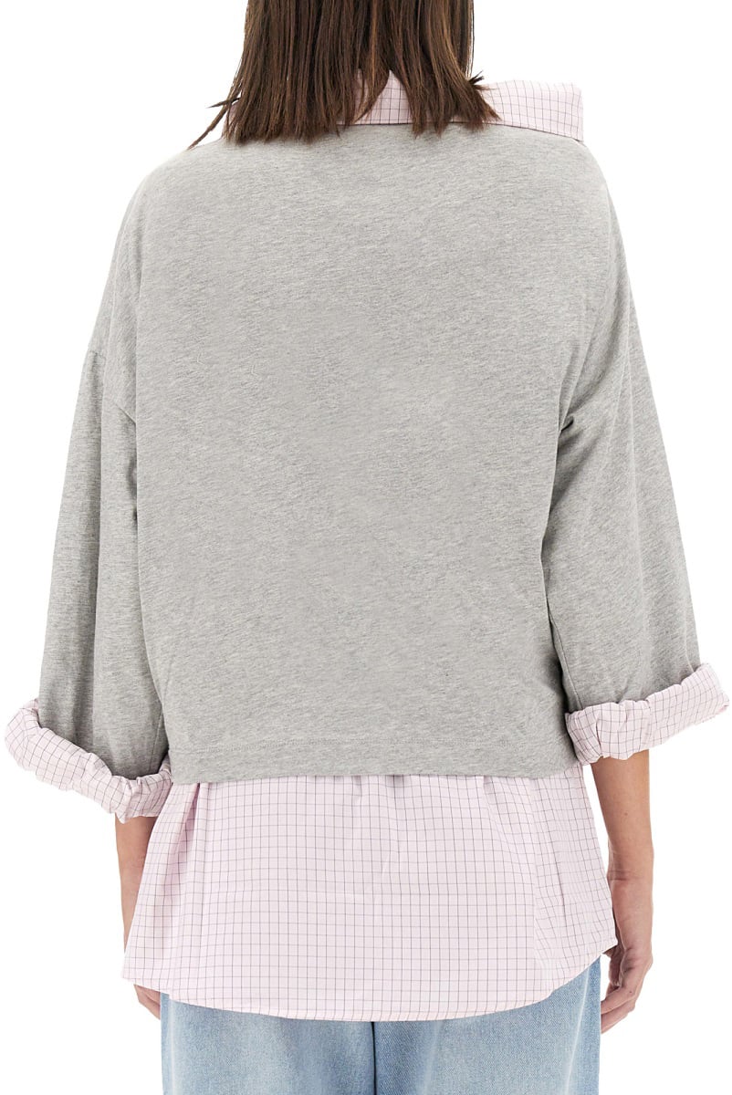 Dries van Noten Cotton Shirt Sweatshirt Wit
