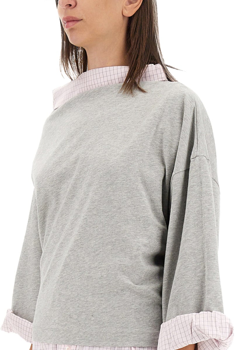 Dries van Noten Cotton Shirt Sweatshirt Wit