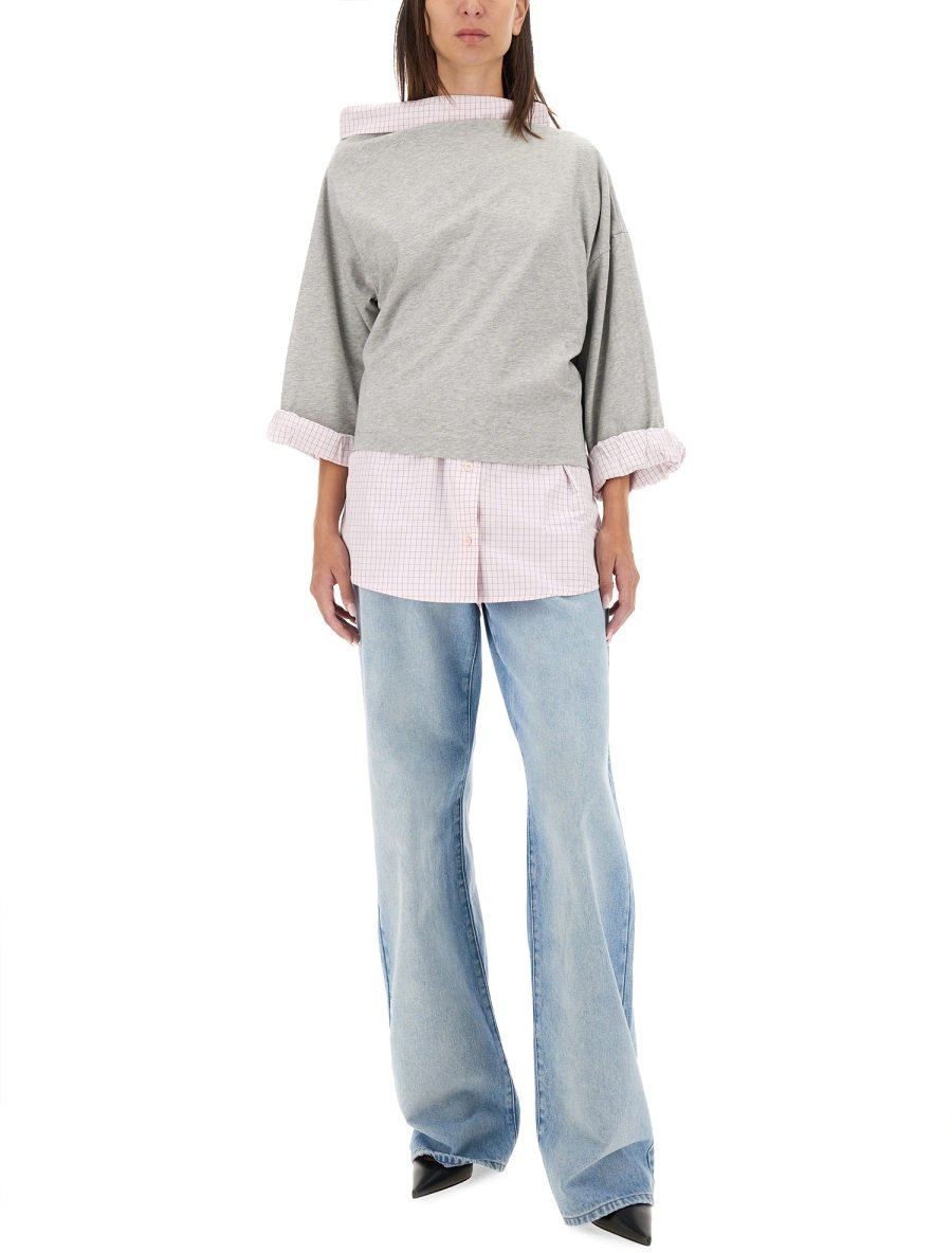 Dries van Noten Cotton Shirt Sweatshirt Wit