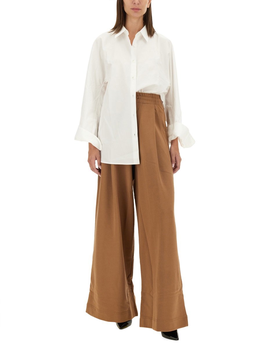 Dries van Noten Classic Fit Cotton Jogging Pants Bruin