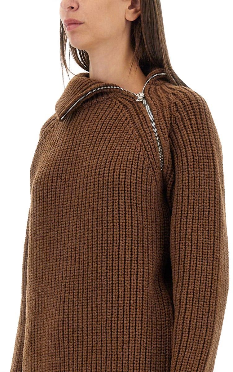 Dries van Noten Zip-Closure Regular Fit Shirt With Structured Collar Zwart