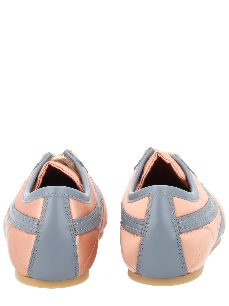 Dries van Noten Quilted Satin Finish Blue Accent Sneakers Bruin