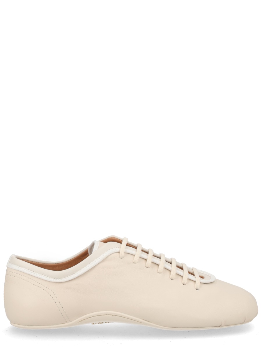 Dries van Noten Neutrals Minimalist Rounded Toe Ballet Flats Neutraal