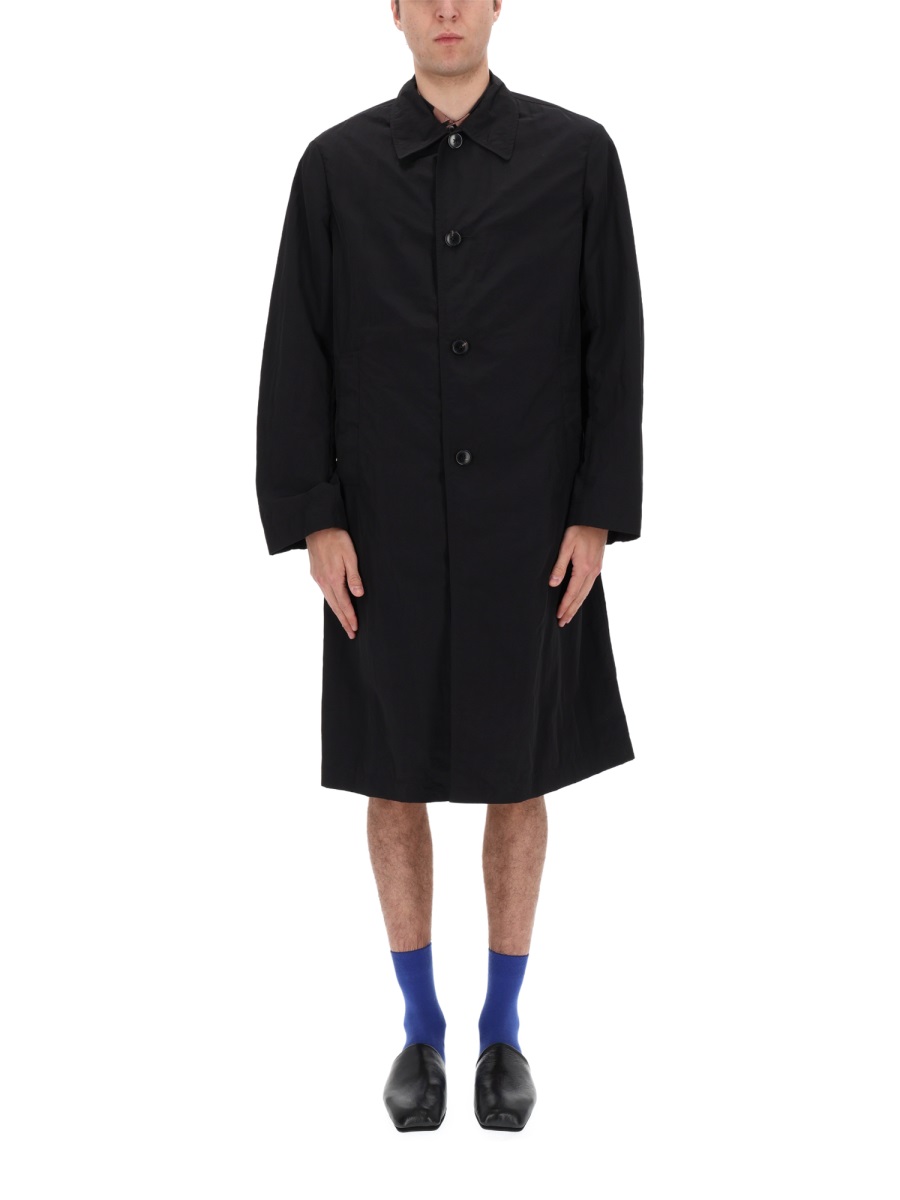 Dries van Noten Neutrals Rankles Knee-Length Polyamide Parka Zwart