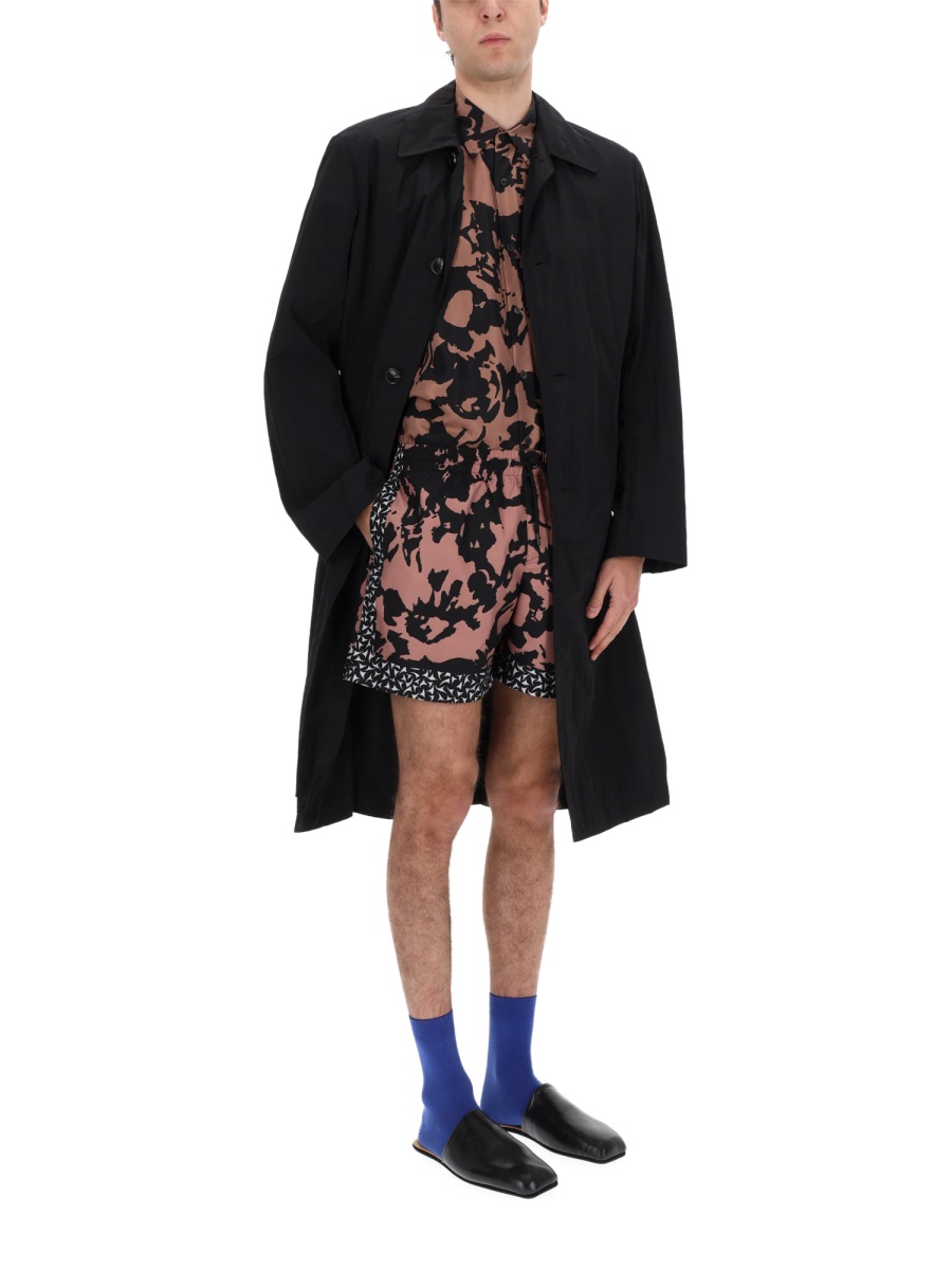 Dries van Noten Neutrals Rankles Knee-Length Polyamide Parka Zwart