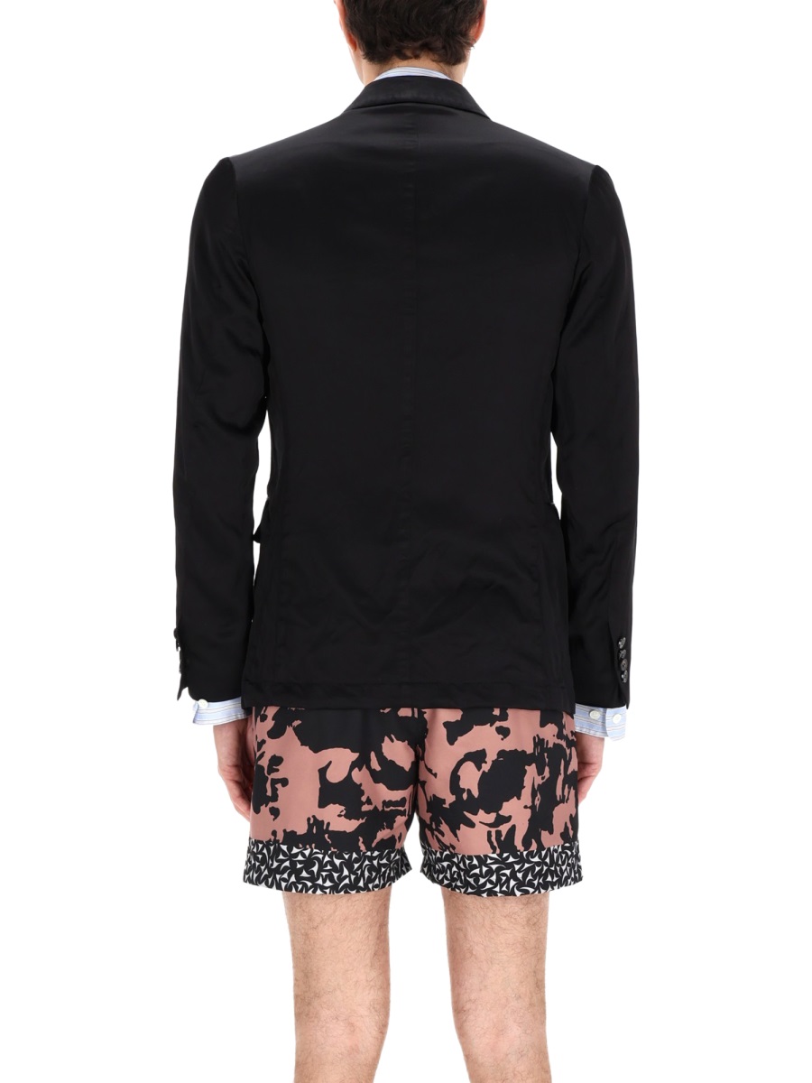 Dries van Noten Balto Viscose-Blend Double-Breasted Blazer Zwart