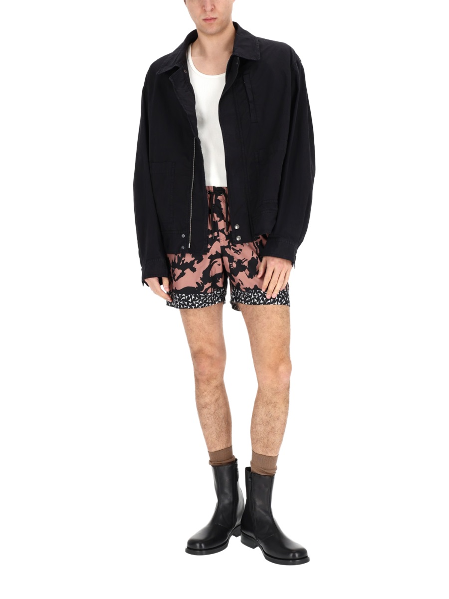 Dries van Noten Veperny Boxy Fit Cotton Jacket Zwart