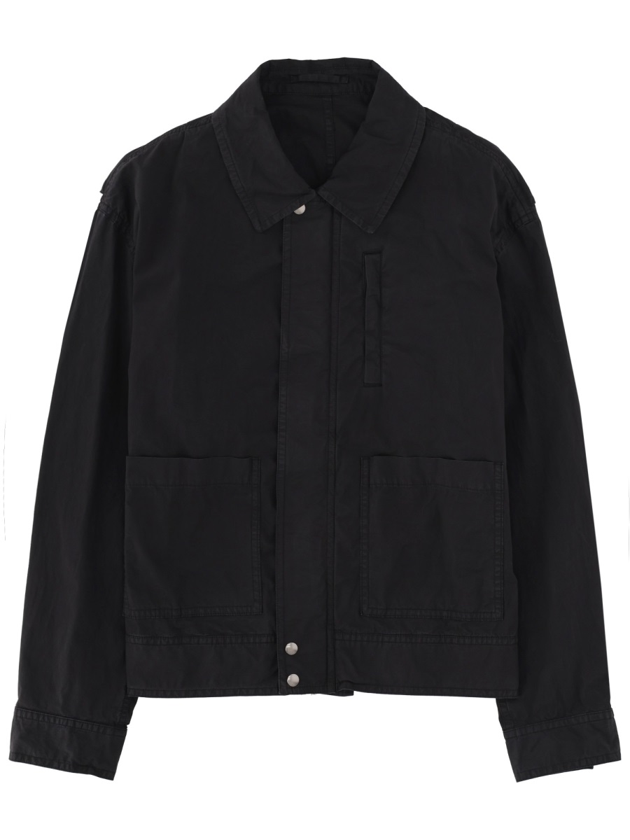 Dries van Noten Veperny Boxy Fit Cotton Jacket Zwart