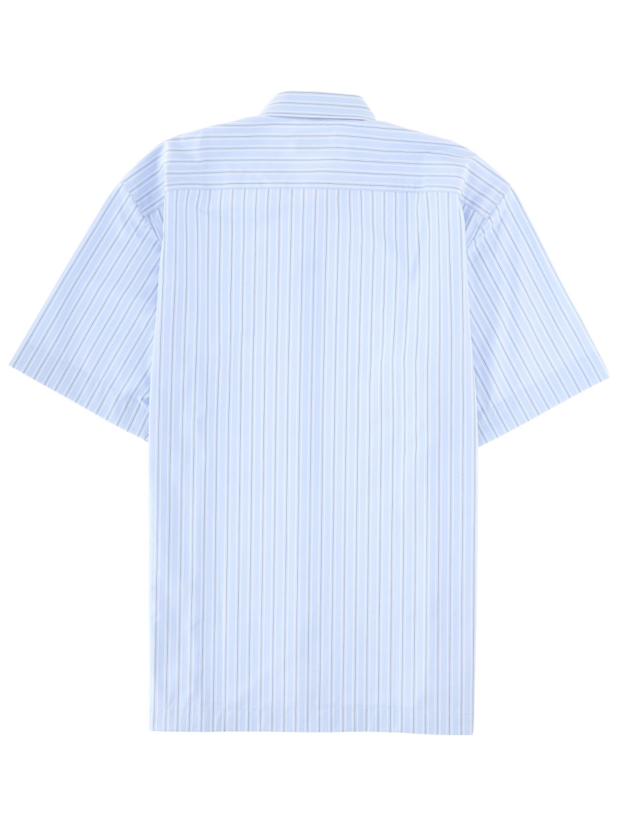 Dries van Noten Neutral Cassidye Relaxed Pinstripe Cotton Shirt Blauw
