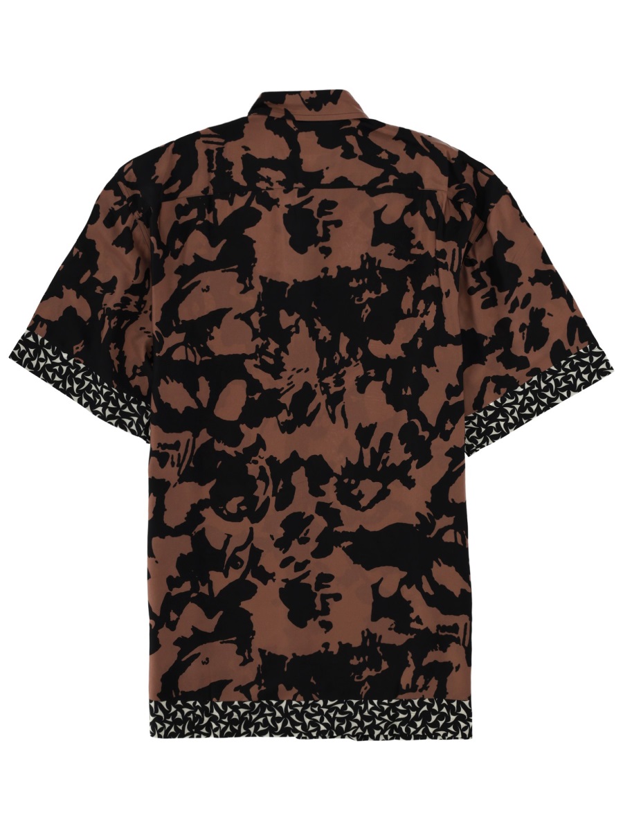 Dries van Noten Cassidye Viscose Abstract Printed Shirt Zwart