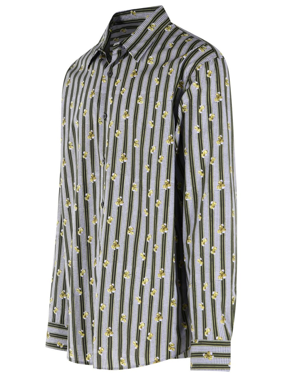 Dries van Noten 'Caper' Lilac Cotton Shirt Grijs