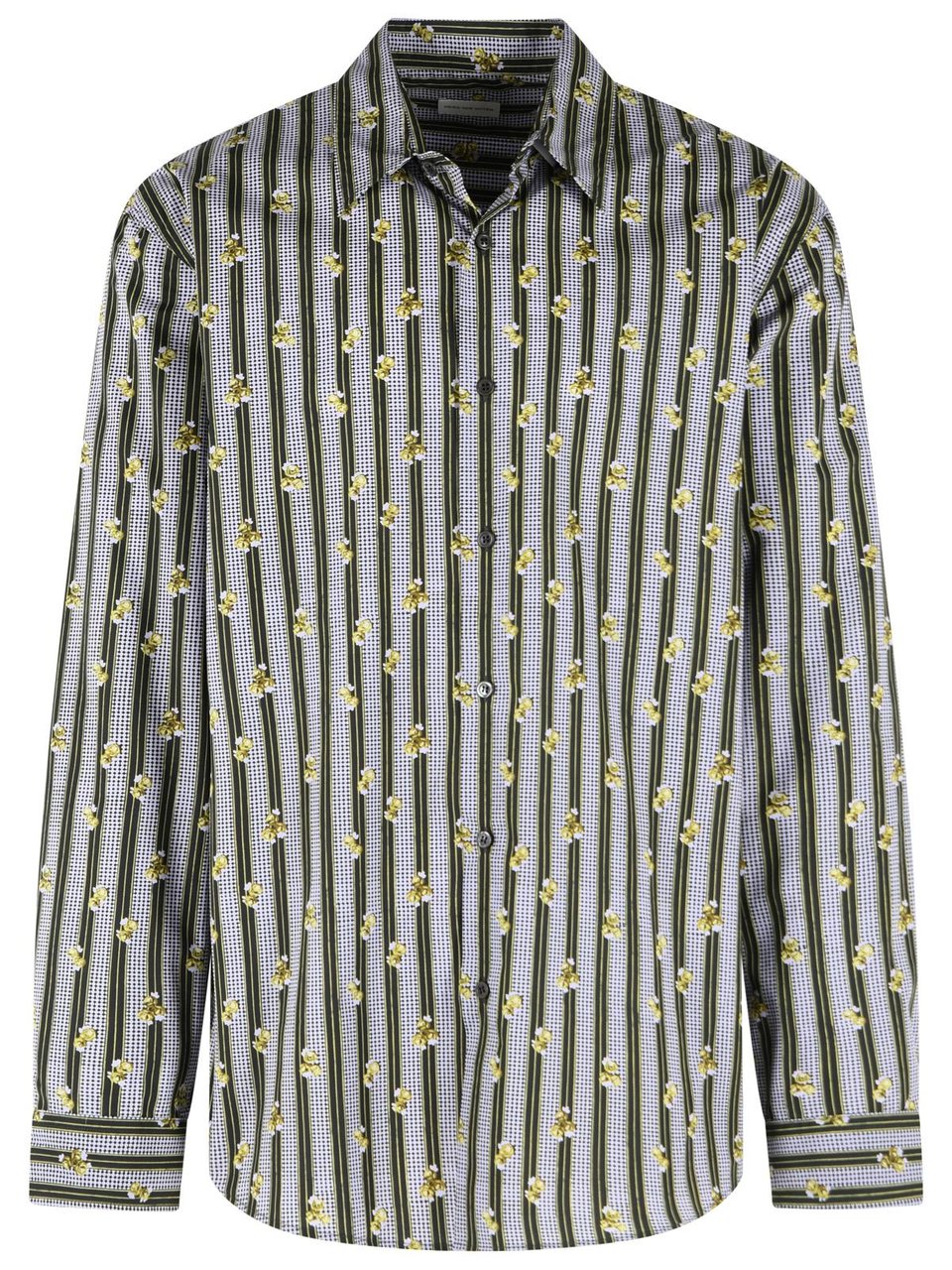 Dries van Noten 'Caper' Lilac Cotton Shirt Grijs