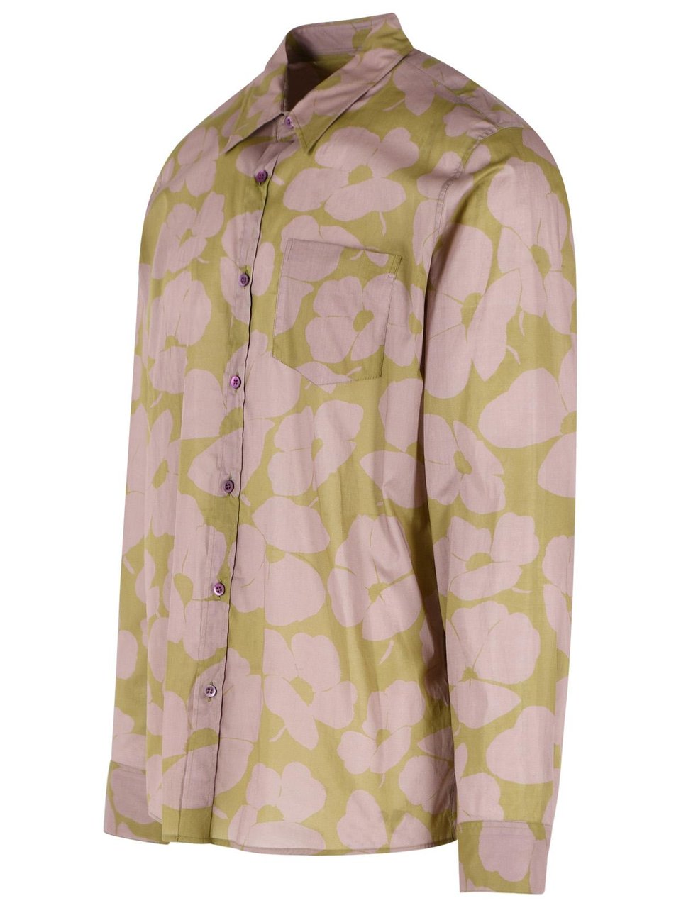 Dries van Noten Green Cotton Shirt Neutraal