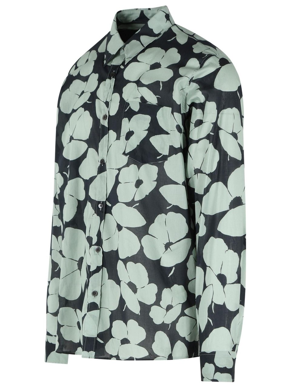 Dries van Noten 'Corbino' Black Cotton Shirt Grijs