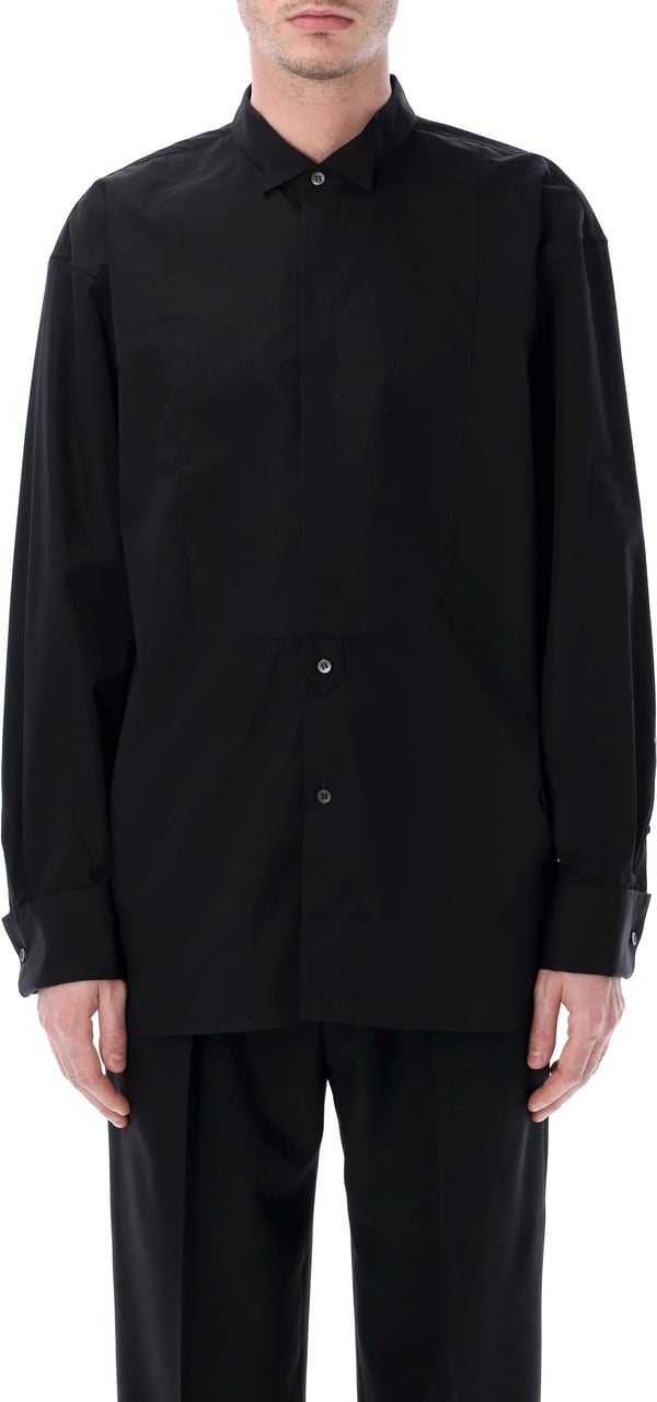 Dries van Noten Dries Van Noten loose fit Tuxedo shirt Zwart