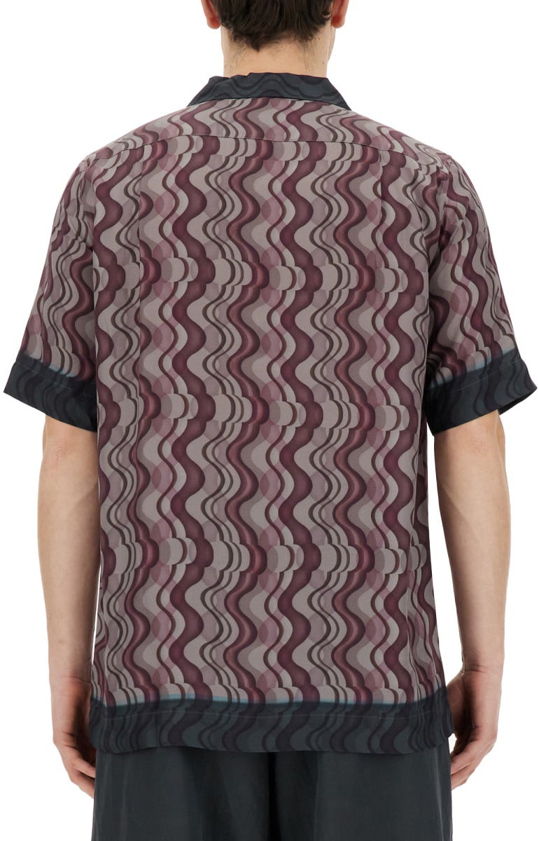 Dries van Noten Vibrant Printed Casual Shirt With Classic Collar Zwart