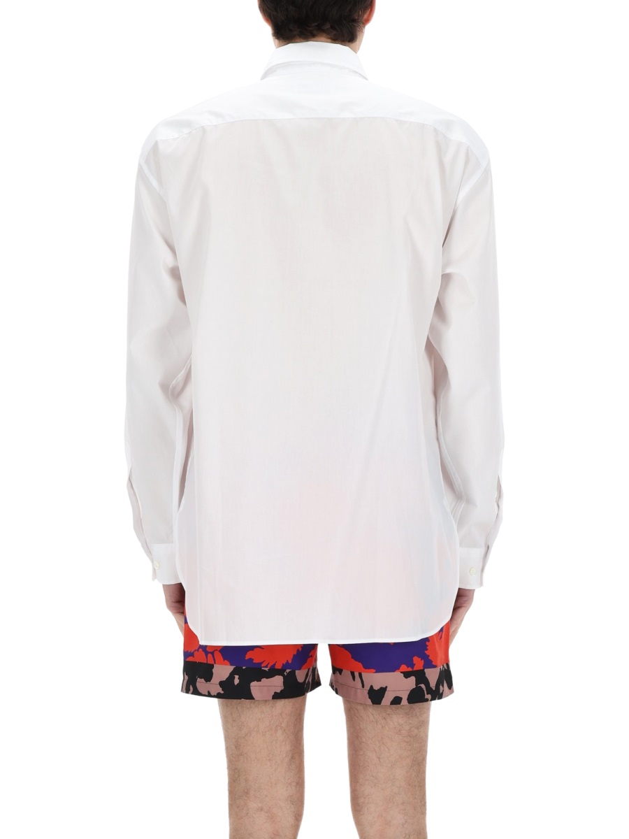 Dries van Noten White Cotton Croom Minimalist Shirt Wit