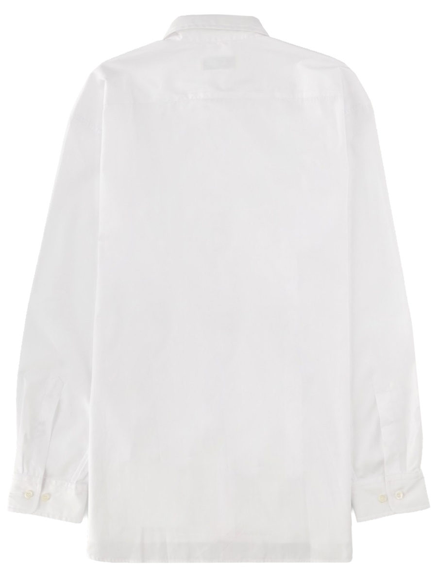 Dries van Noten White Cotton Croom Minimalist Shirt Wit