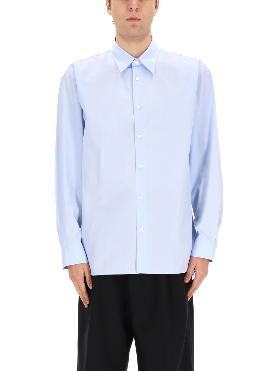 Dries van Noten Light Blue Croom Cotton Shirt Paars