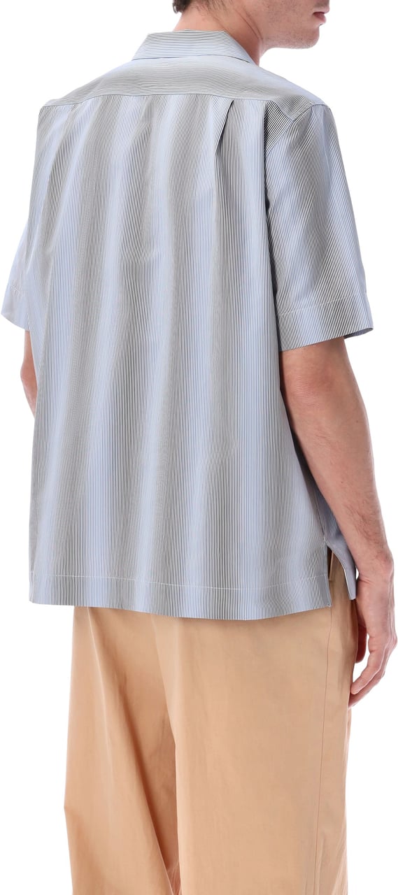 Dries van Noten Dries Van Noten Carltone striped cotton shirt Blauw