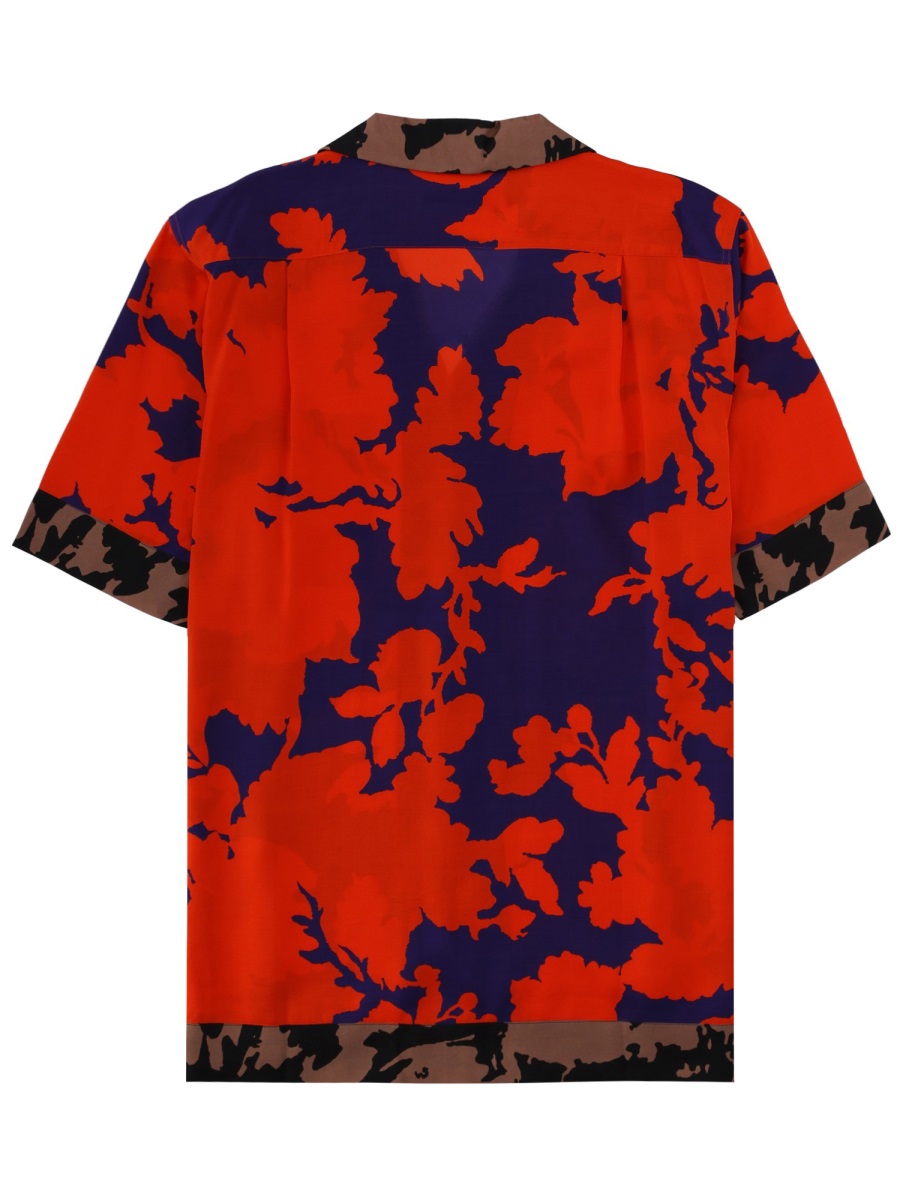 Dries van Noten Multicolor Carlton Abstract Floral Viscose Shirt Zwart