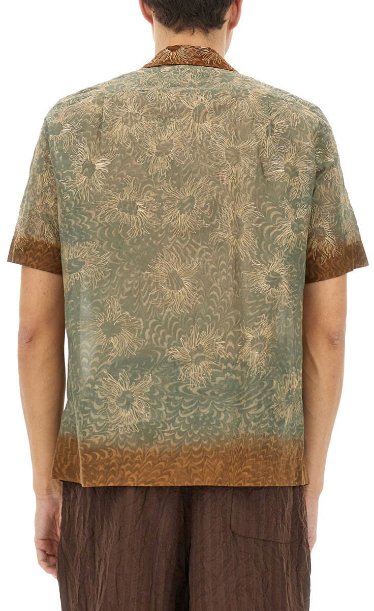 Dries van Noten Boxy Fit Shirt With Classic Collar Bruin