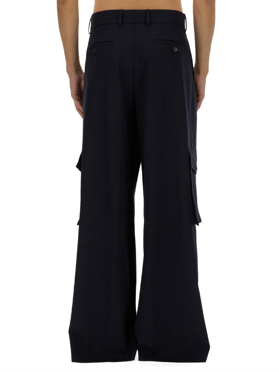 Dries van Noten Wool Cargo Pants With Spacious Pockets Zwart