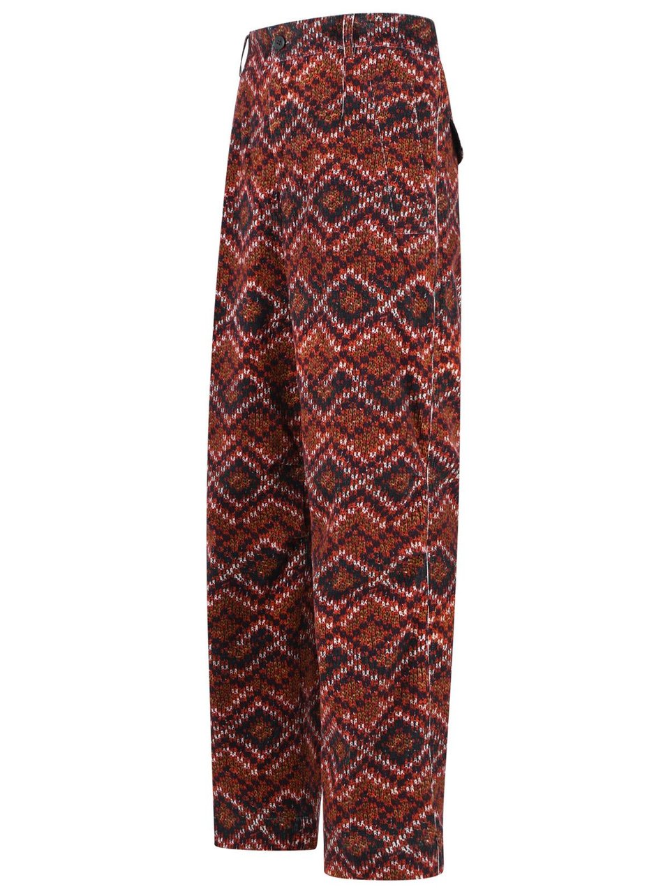 Dries van Noten 'Pencks' Red Cotton Pants Rood