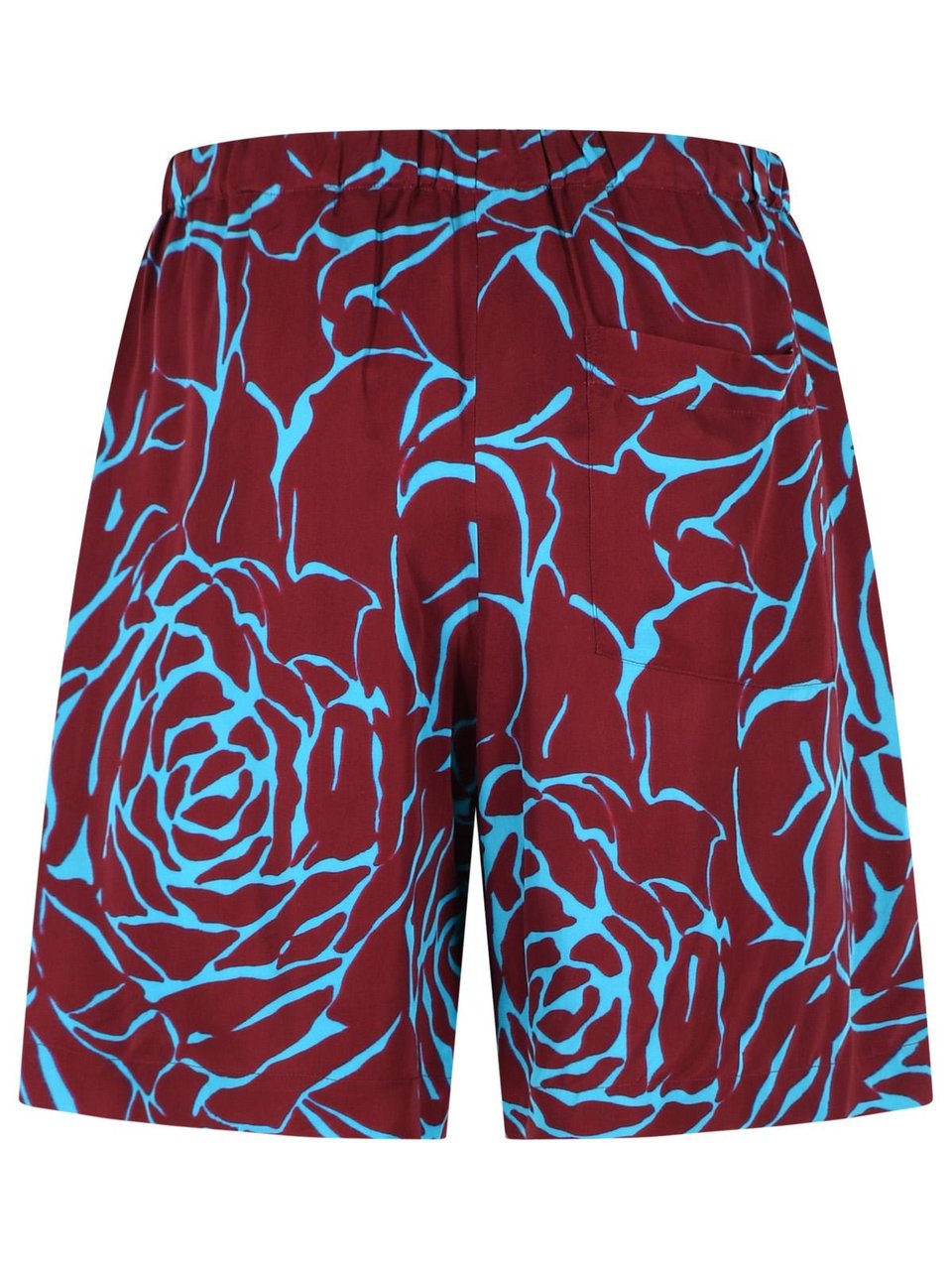 Dries van Noten 'Piperi' Bermuda Shorts In Burgundy Viscose Twill Rood