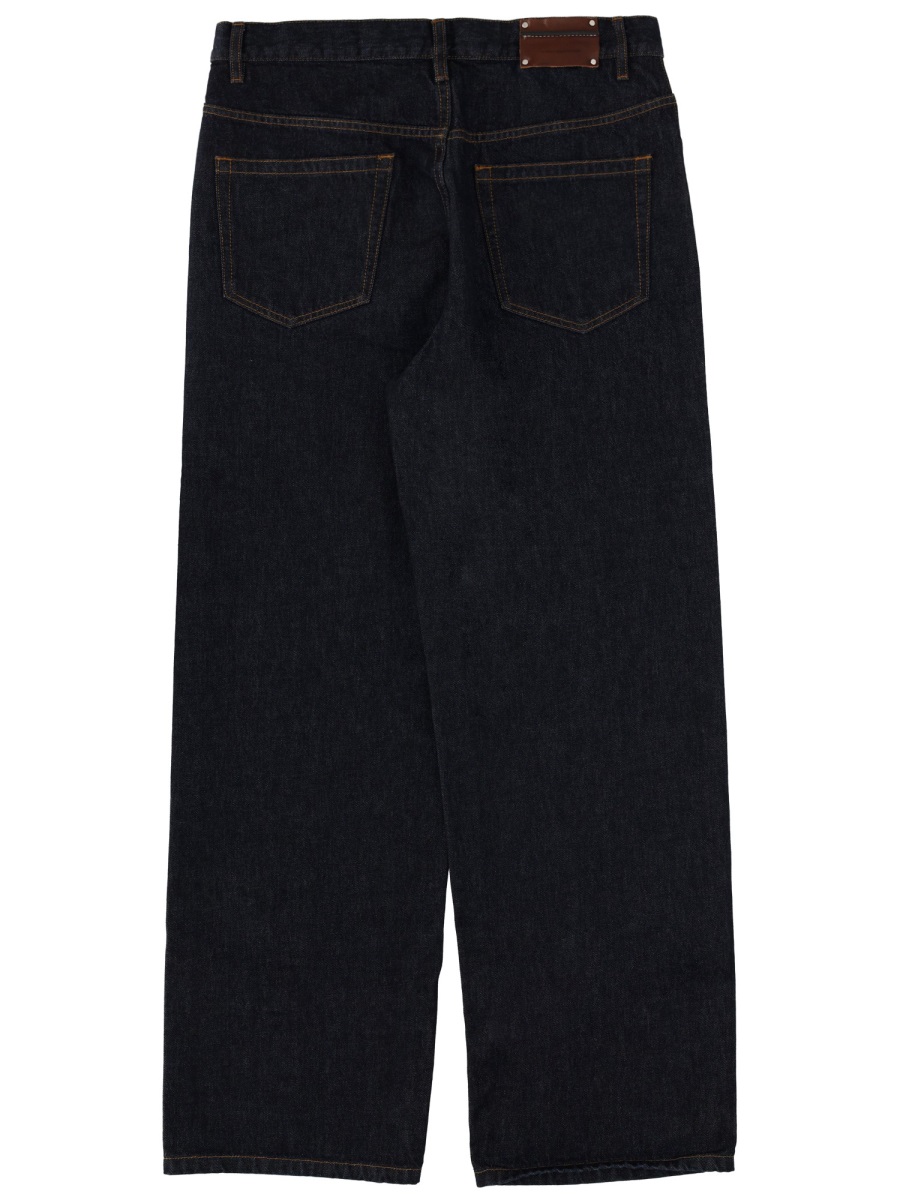 Dries van Noten Pine Loose Wide-Leg Indigo Jeans Zwart