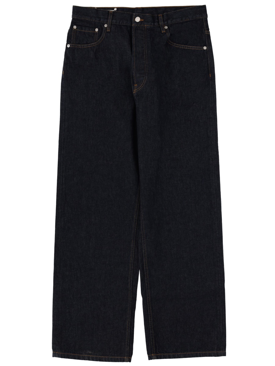 Dries van Noten Pine Loose Wide-Leg Indigo Jeans Zwart