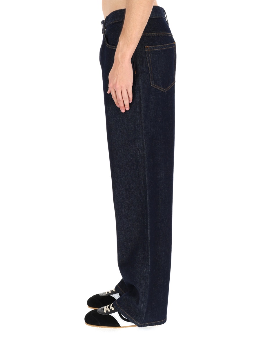 Dries van Noten Pine Loose Wide-Leg Indigo Jeans Zwart