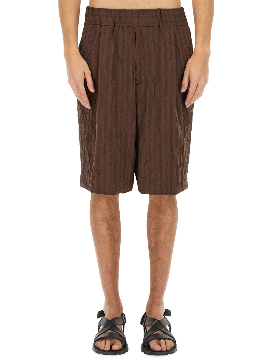 Dries van Noten Short Pleated Zwart