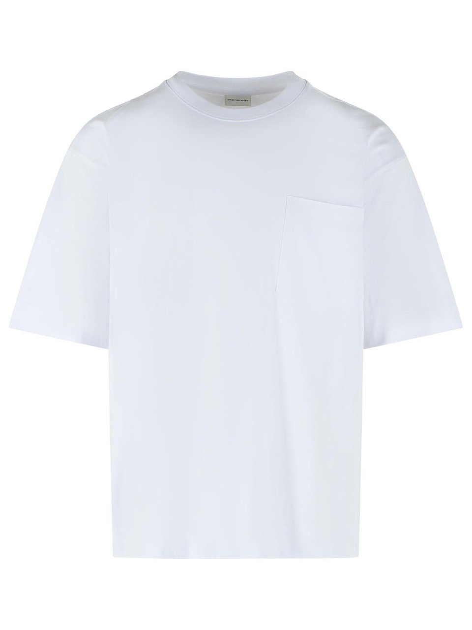Dries van Noten 'Heso' White Cotton T-Shirt Wit