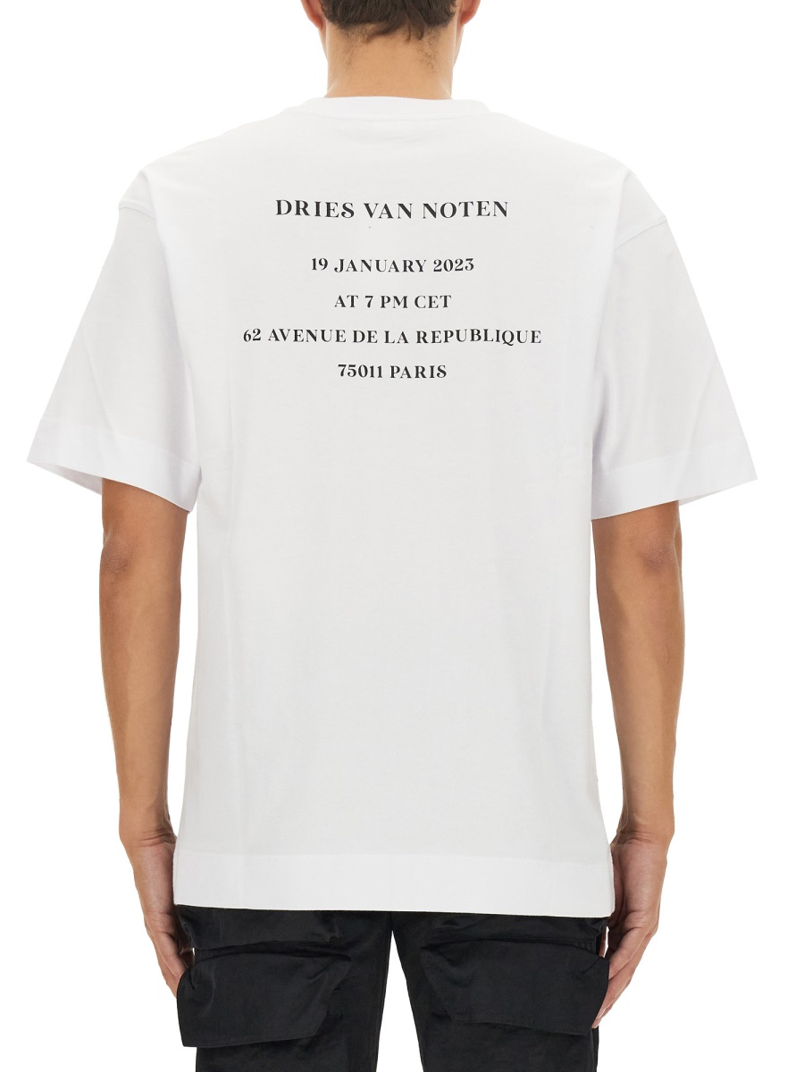 Dries van Noten Logo Print T-Shirt Zwart