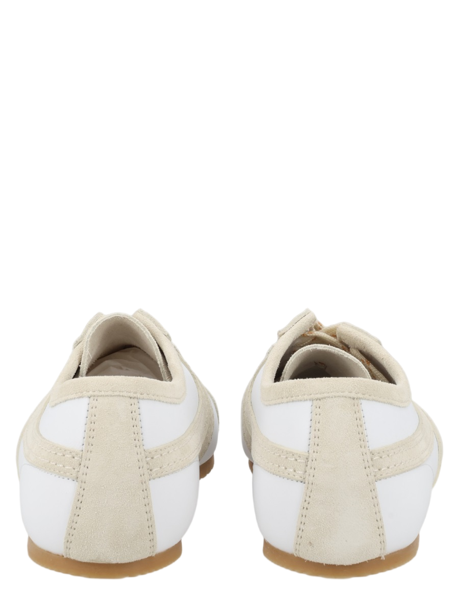 Dries van Noten Smooth Leather Suede Accents Sneakers Neutraal