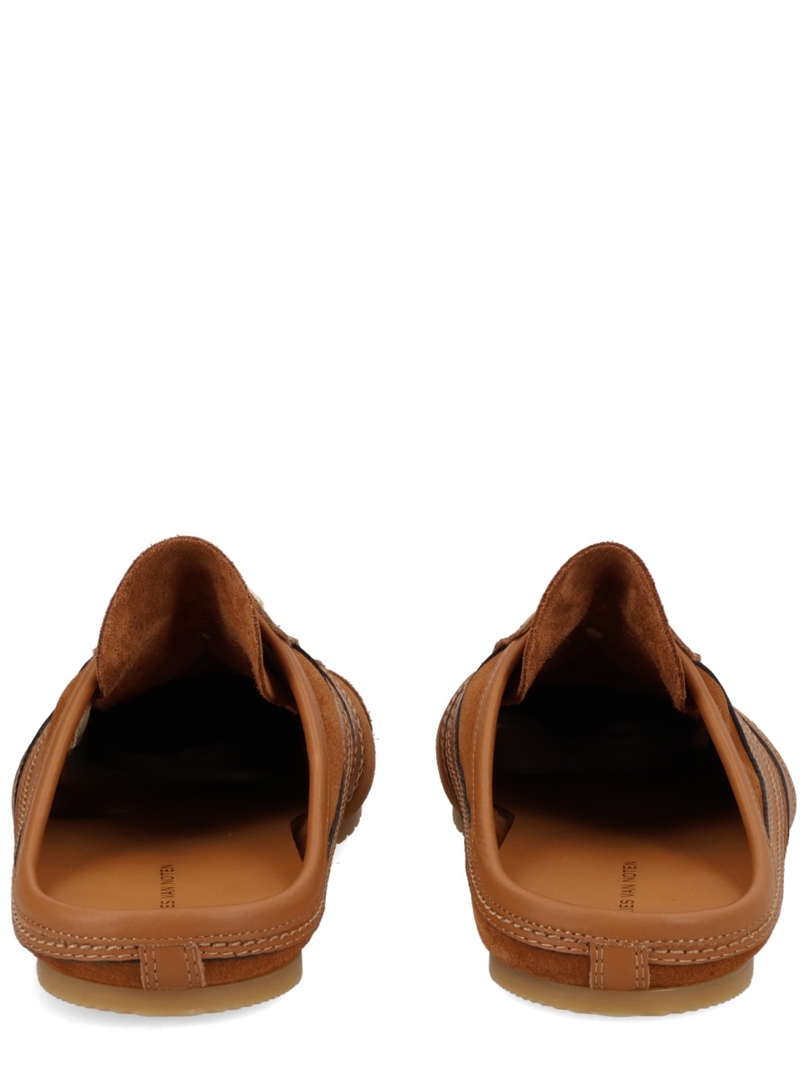 Dries van Noten Suede Leather Backless Mule Sneakers Bruin