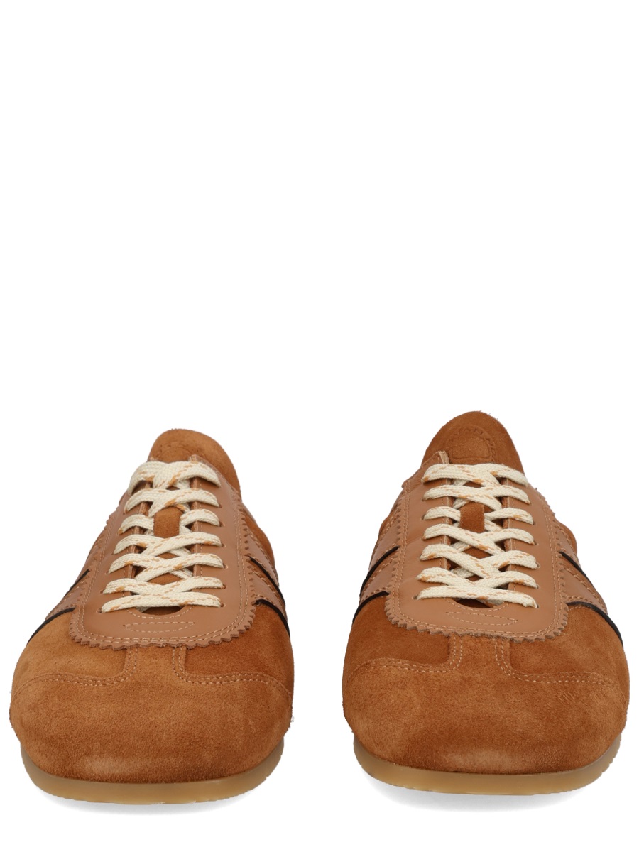 Dries van Noten Suede Leather Backless Mule Sneakers Bruin