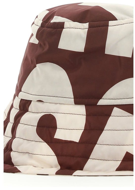 Dries van Noten All-Over Logo Bucket Hat With Contrast Stitching Divers