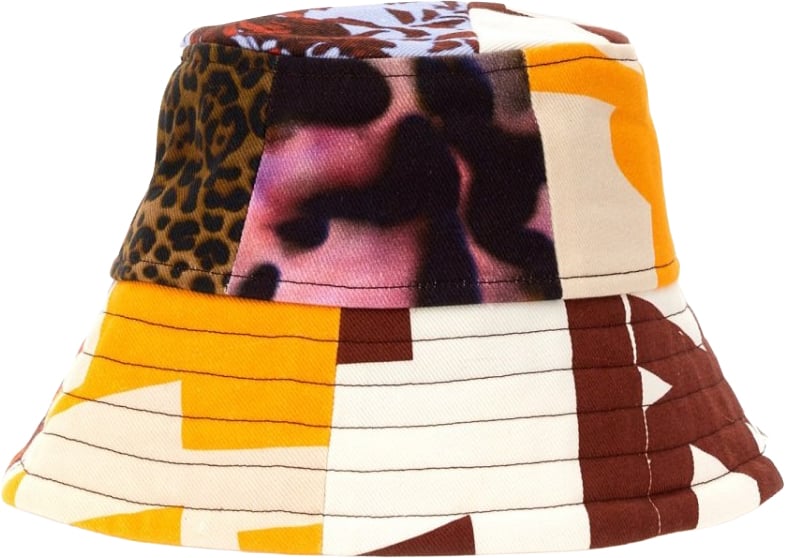 Dries van Noten Cotton Bucket Hat With Contrast Stitching Details Divers