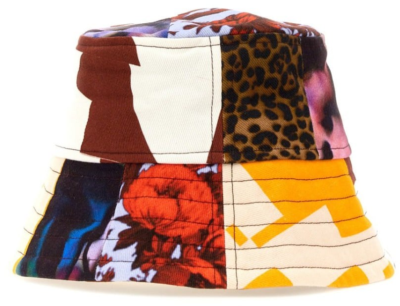 Dries van Noten Cotton Bucket Hat With Contrast Stitching Details Divers