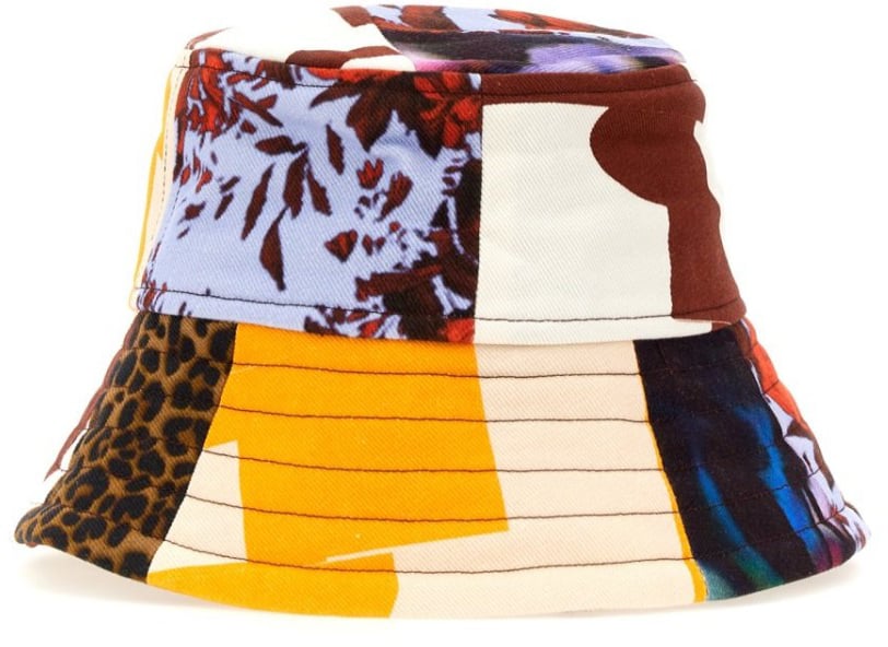 Dries van Noten Cotton Bucket Hat With Contrast Stitching Details Divers