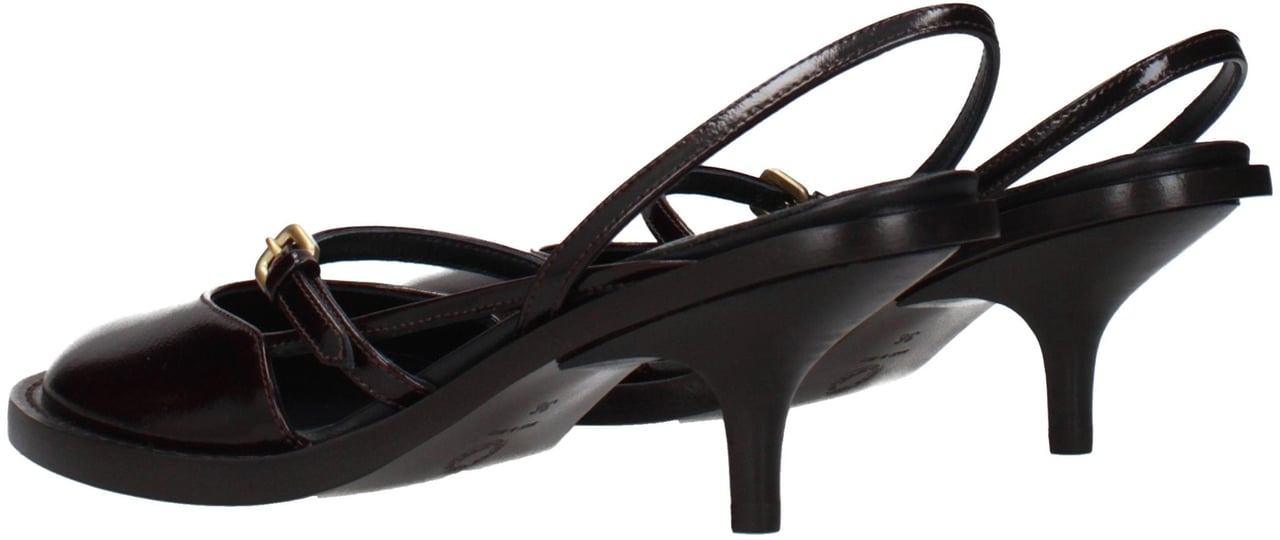 Dries Van Noten Brown Leather Platform Sandals Bruin