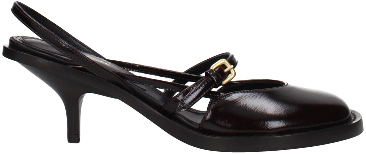 Dries Van Noten Brown Leather Platform Sandals Bruin