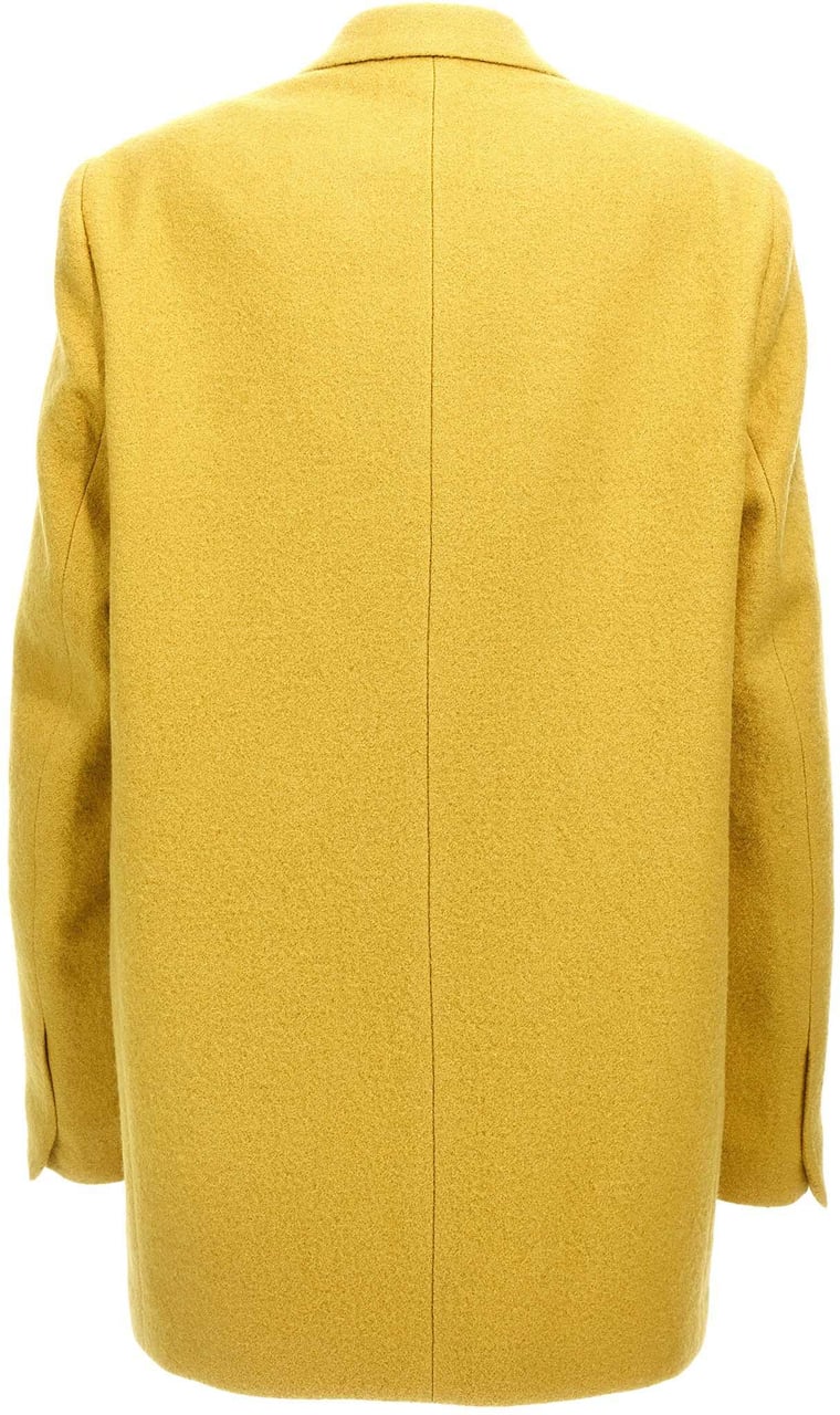 Dries Van Noten Bicolor Wool Blazer Geel