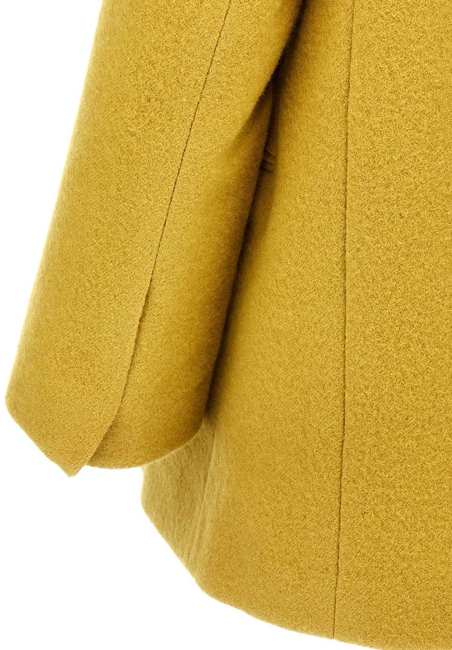 Dries Van Noten Bicolor Wool Blazer Geel