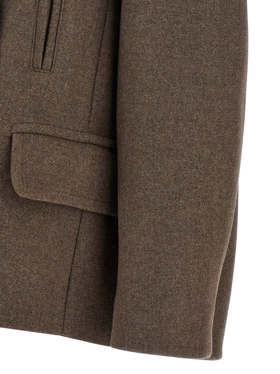 Dries Van Noten Brown Wool Coat Bruin
