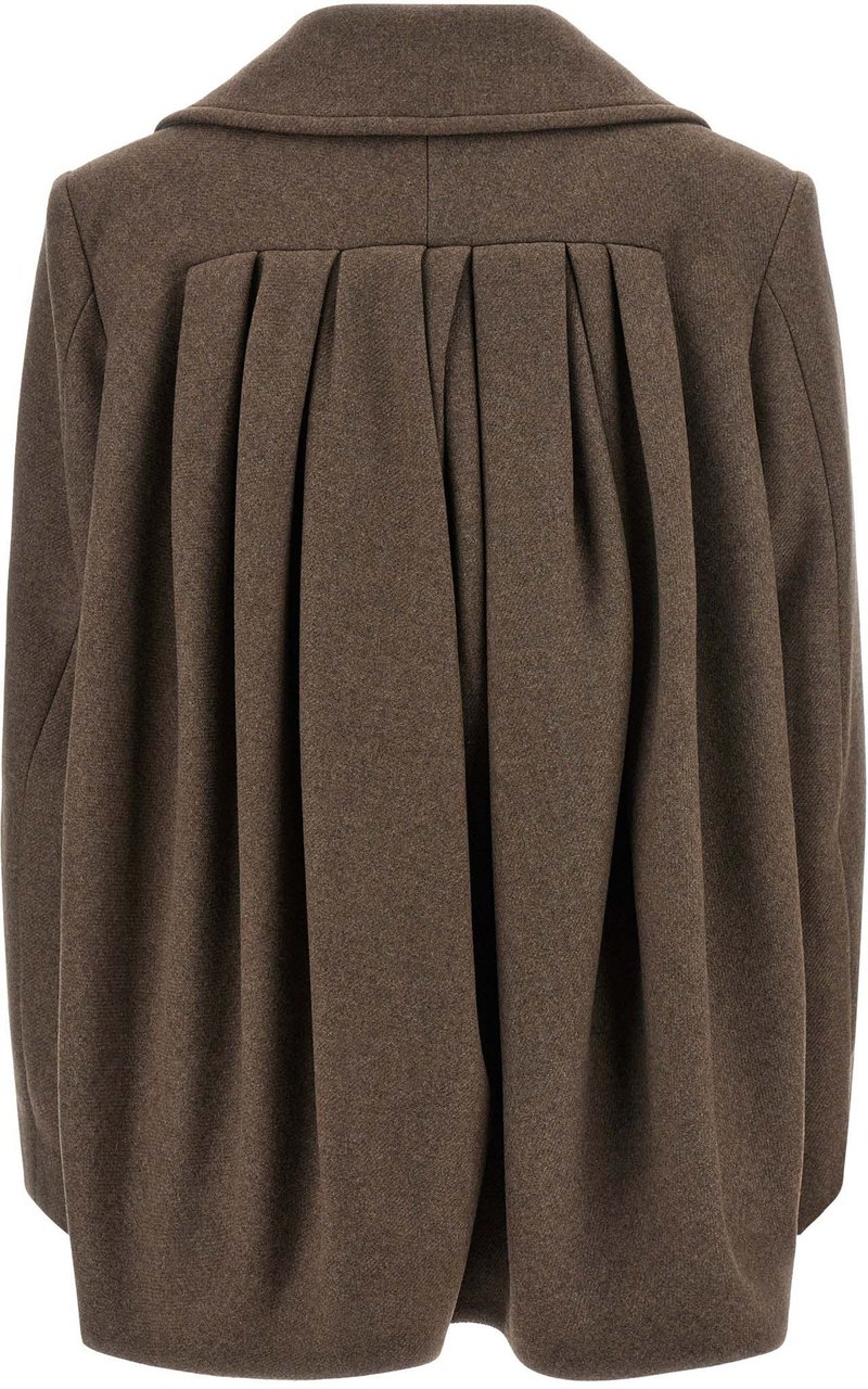 Dries Van Noten Brown Wool Coat Bruin
