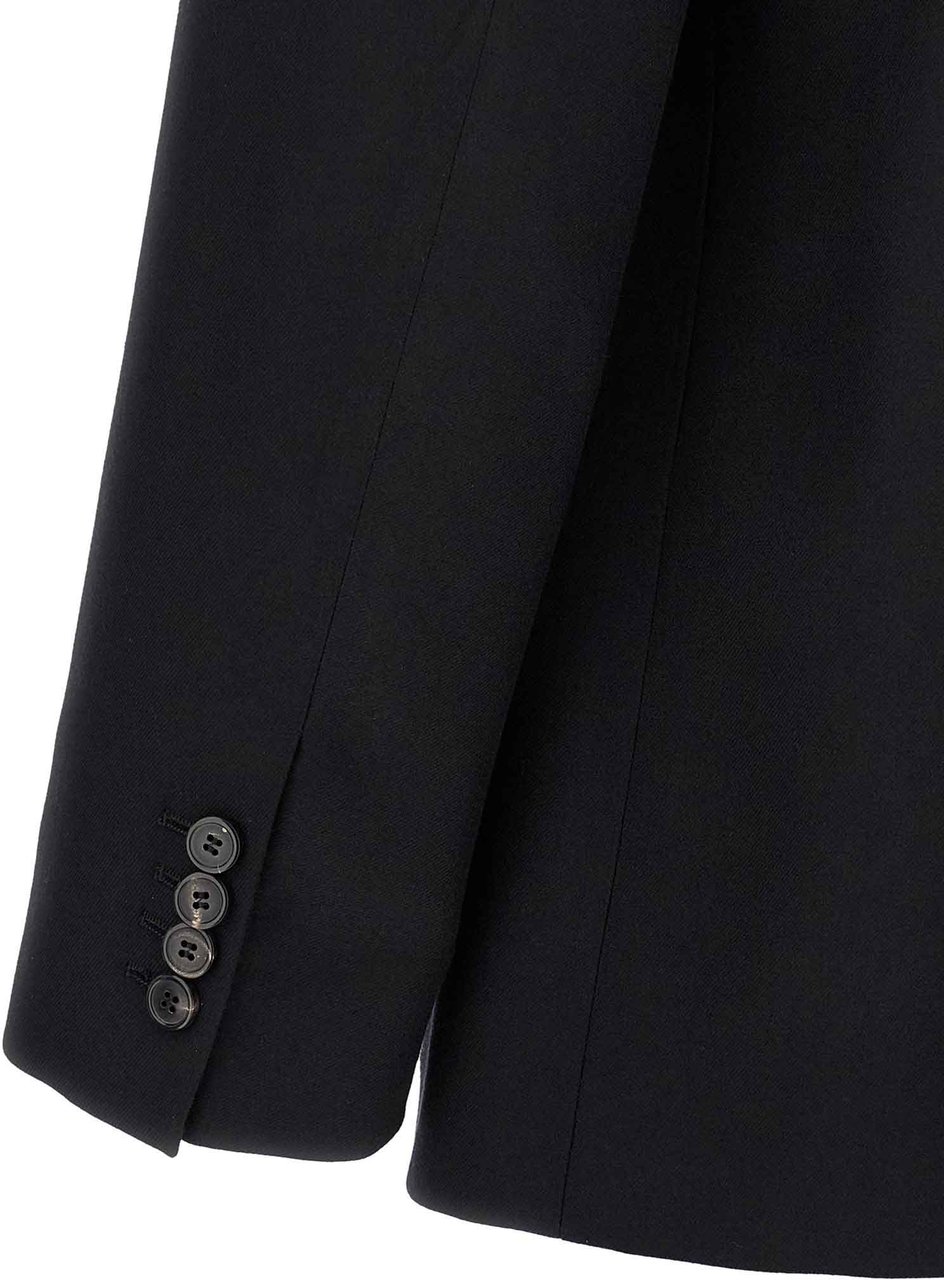 Dries Van Noten Black Wool Blazer Zwart